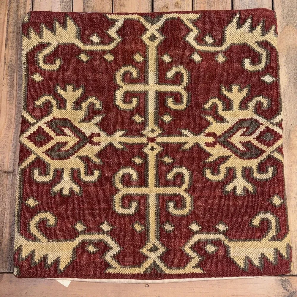 Pottery Barn Kilim Wool Pillow Cover 18x18 Geometric Southwestern Boho NWT